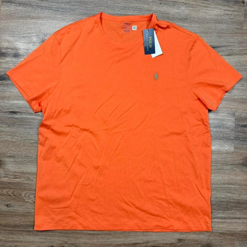 NWT polo ralph lauren may orange (pale orange) short sleeve shirt